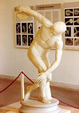 greek athlete discs thrower