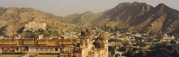 Amber Fort with Mountians 