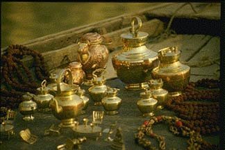 Hindu offering bowls