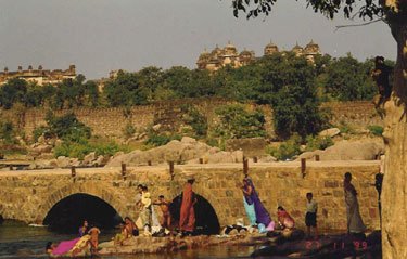 People washing on Ganges River