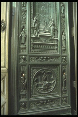 Bronze Door Santa Maria Del Fione, Florence