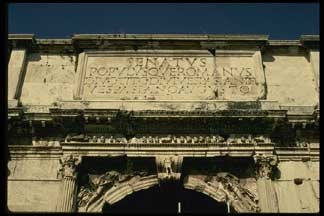 inscription on a roman arch