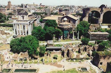 Overlooking Roman forum