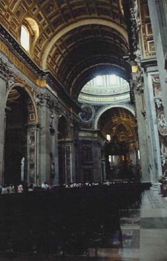 Barrel vaults and arches of st peters
