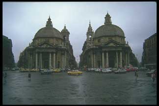 Twin Churches, Piazza Del Popolo, Rome