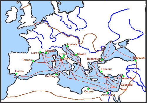 Map Roman Trade Routes