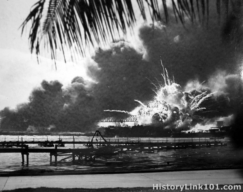 USS Shaw Exploding during Pearl Harbor