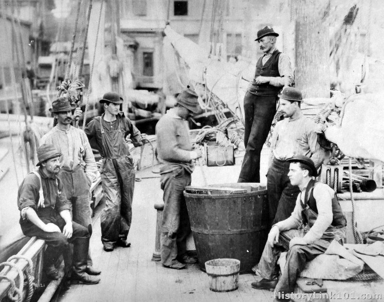 Crew of New York  Blue Fish Fishermen