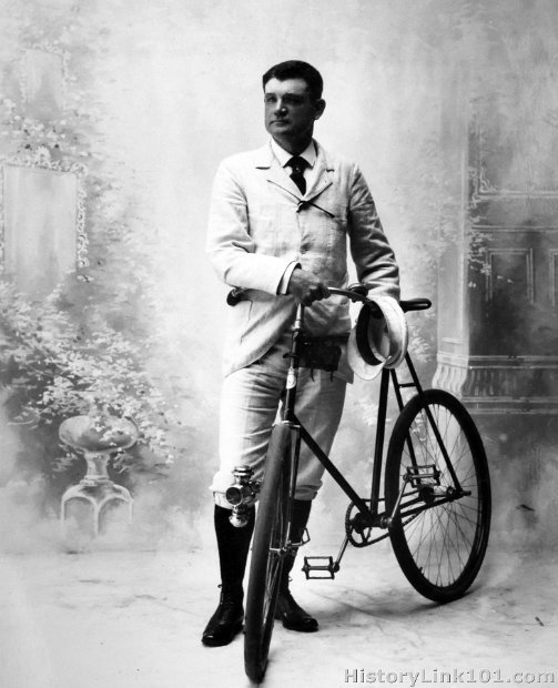 Mr. Carlisle with bike