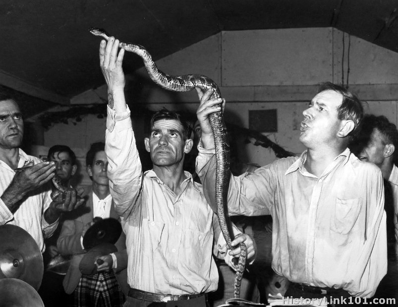 Handling serpents at the Pentecostal Church of God
