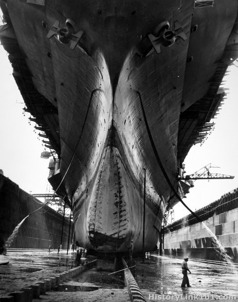 The USS Midway in Dry-dock