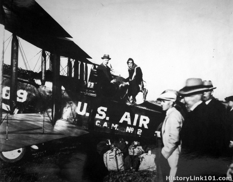 First sack.  Lindbergh and Green loading cargo
