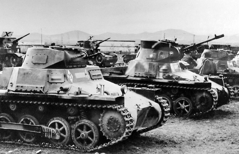 German Tanks with General Franco 