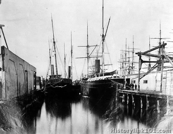 Constitution at dock