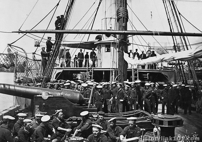 Gunboat Mendota in James River