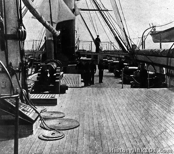 Quarterdeck of USS Pawnee