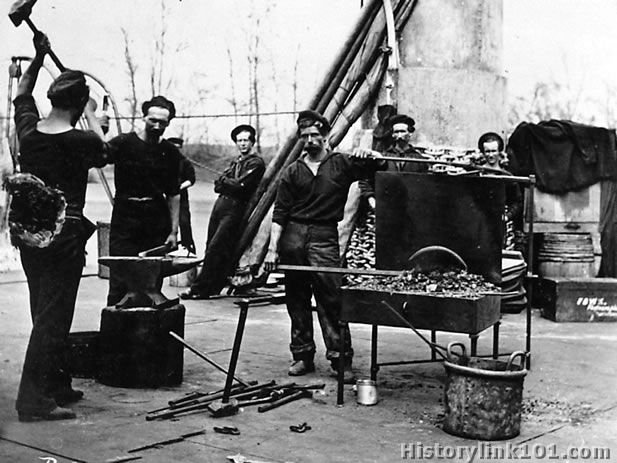 Ironworks on deck of Monitor