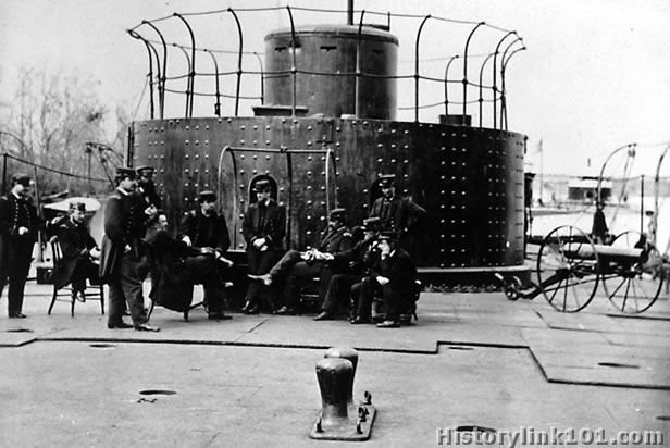 Officers on deck of monitor