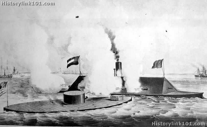 Battle between Monitor and Merrimac