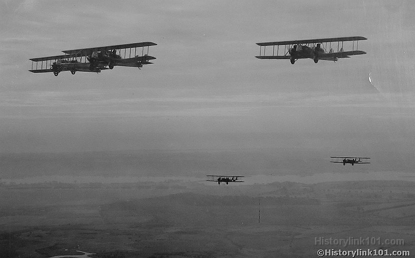 Bombers in formation  