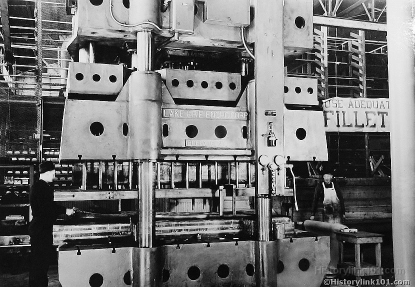 Hydraulic Press, Die in place