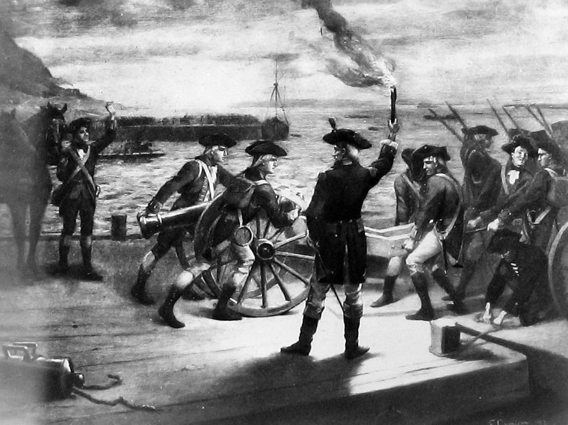 Artillery retreat from Long Island