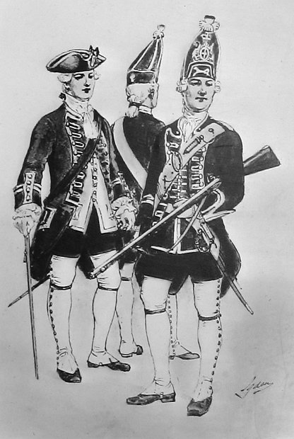 British officers and privates 