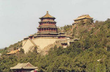 summer palace bulidings on hills