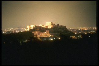 Acropolis at night