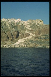 road leading up from greek coast