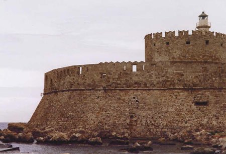 harbor castle on island of rhodes