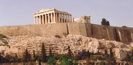 parthenon from wall side