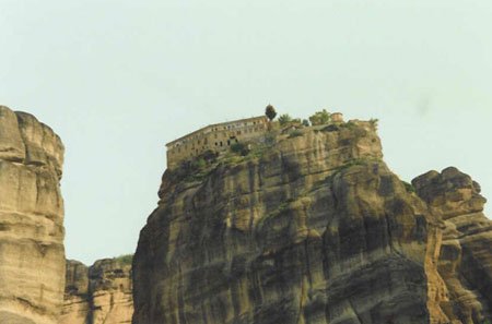 greek monasteries overhead view