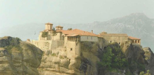 Greek Monasteries on built on cliffs