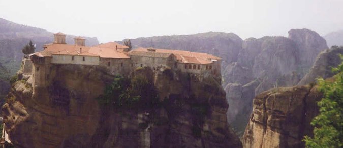 greek monastery on mountian top