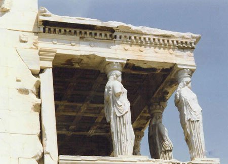 statue columns on erichtheion