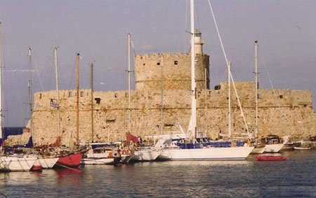 harbor on island of rhodes