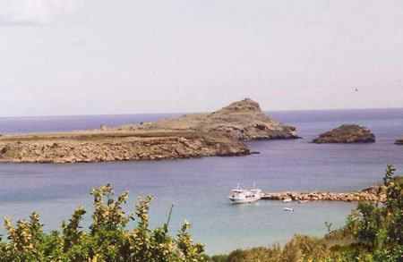 ships in harbo of island of rhodes