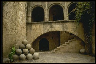 Stone Cannonballs on Island of Rhodes