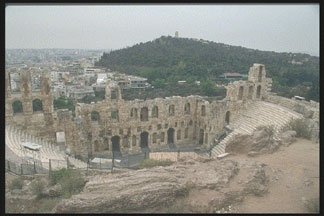 theater herod atticus below acropolis