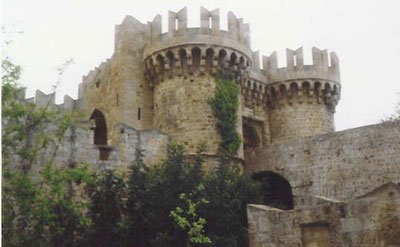 walled fort of Greek Island of Rhodes