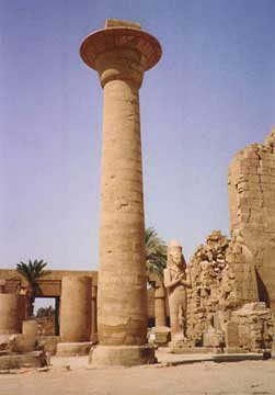 top of columns at karnak