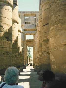 Karnak between the columns