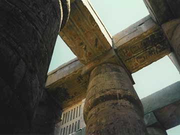 Top of columns at Temple of Karnak