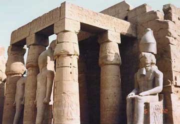 sculpture and door frame at luxor