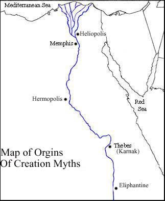 Map of Orgins of Creation Myths
