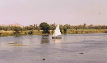 sailboat on nile river