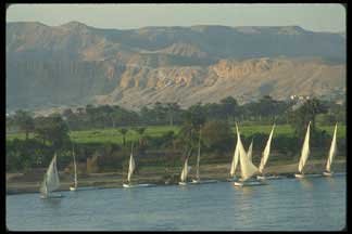 nile river west bank near luxor