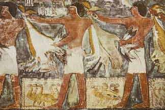 Wall Painting on wall of Mastaba of visier Mehou