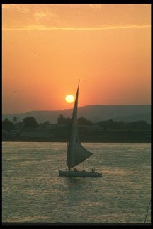 sunset on nile
